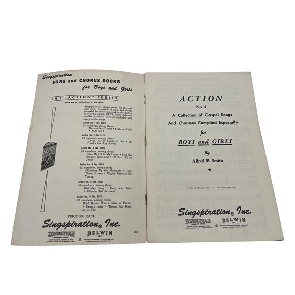 Singspiration Kids Gospel Songbooks: Action Vol 4 (1955) & Toddlers Vol 2 (1961) - Picture 6 of 7